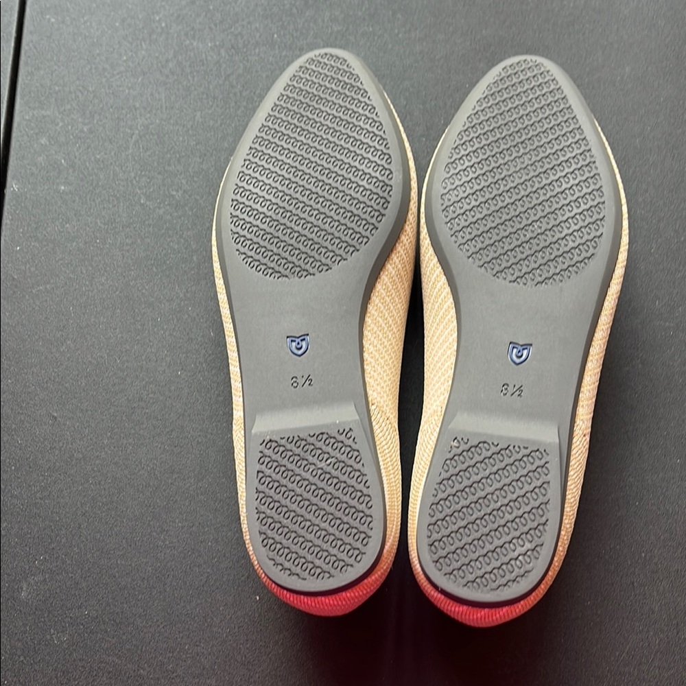 NIB Rothy's Chai Twill Beige and Blue Loafers Size 8.5 - Picture 7 of 8
